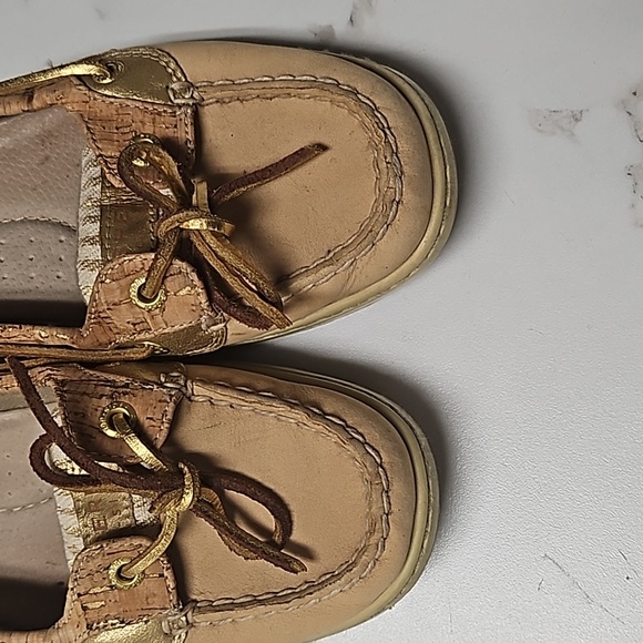 Sperry Top-Sider Gold and Tan Boat Loafer Women's Size 9 - Picture 6 of 8